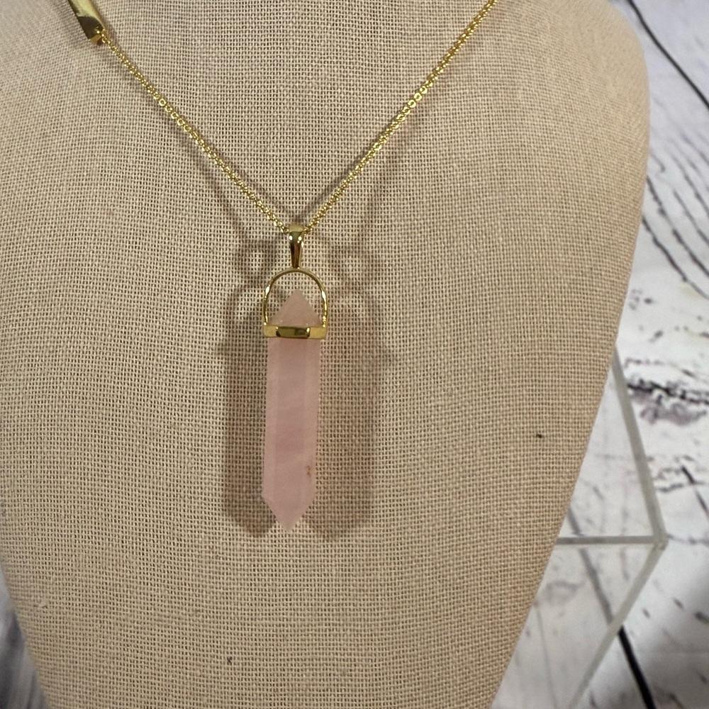Samantha Wills Rose Quartz Gold Sterling Silver Necklace “Love & Self-Worth”